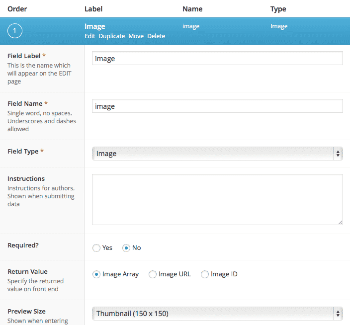 Image Slider - Advanced Custom Fields Image Field