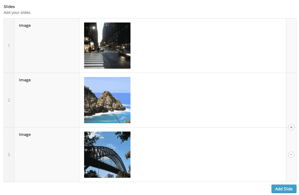 Image Slider - Add Slides