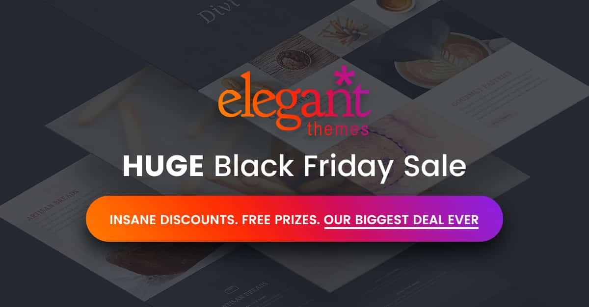 Elegant Themes Black Friday 2016