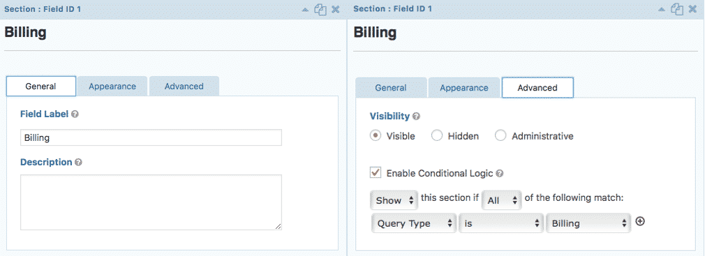 Pre-populate Query Type Section