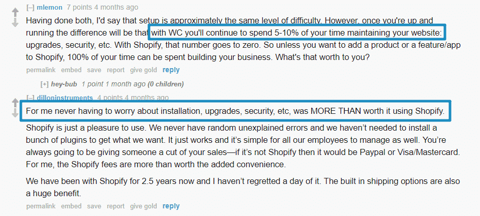 woocommerce vs shopify reddit post